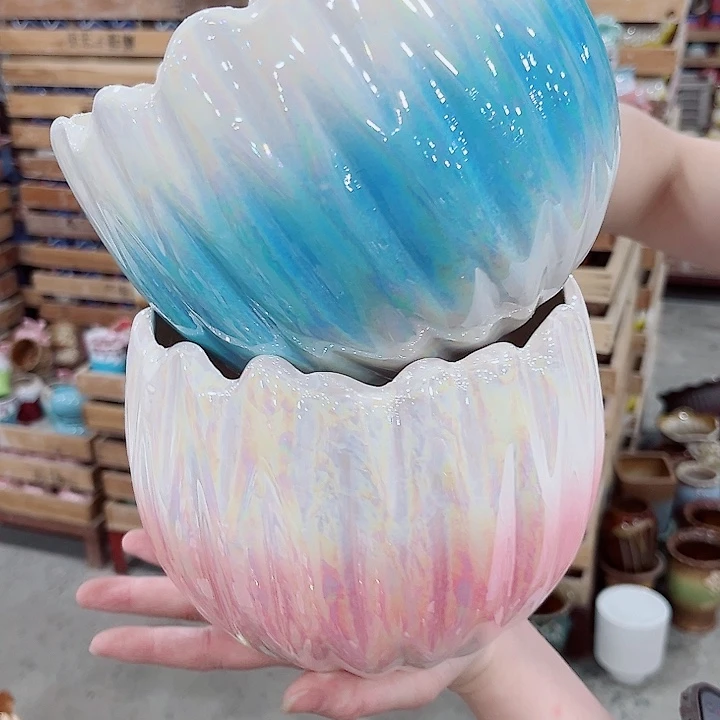 有孔.凑单10元陶瓷花盆发货！