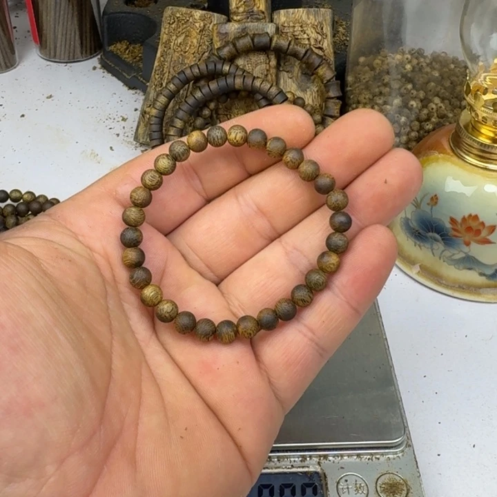 线香绿奇楠沉香0.6mm单圈高油脂