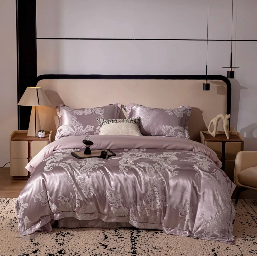 【爆款】欧曼格调-轻奢贡缎提花床上四件套春夏秋冬不滑床-【M421】