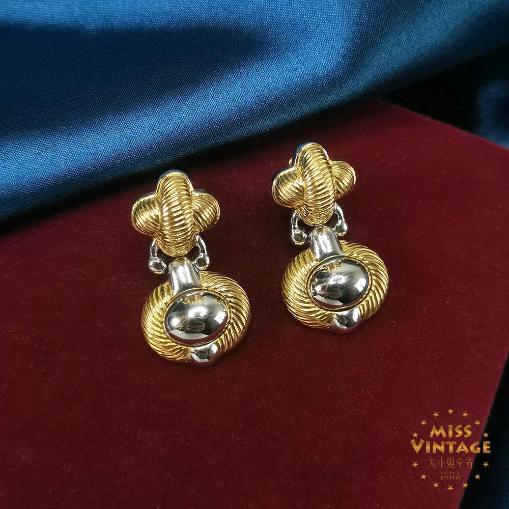 MONET中世纪金银双色环扣耳针[2502271-079]