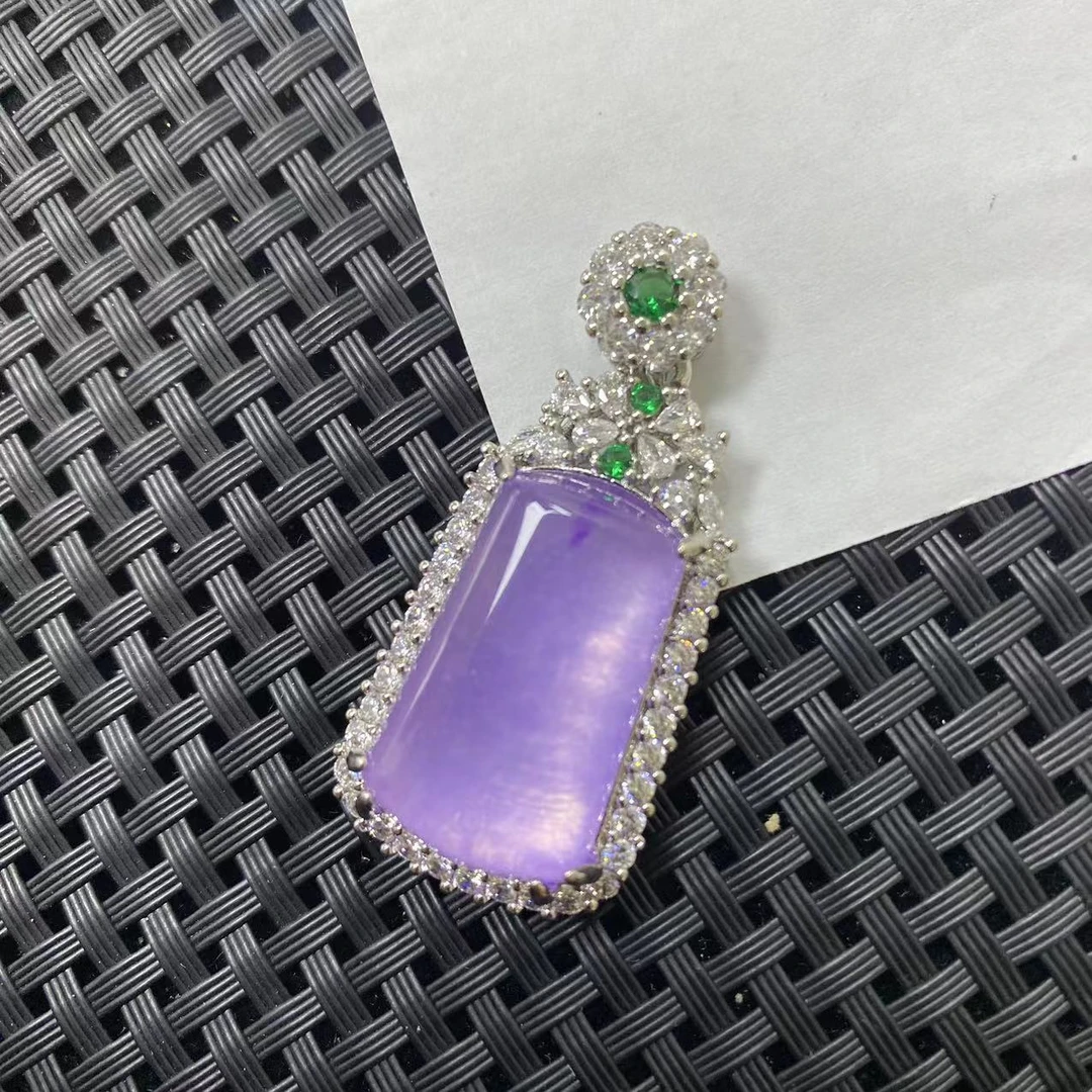 G252透紫无事牌吊坠时尚吊坠