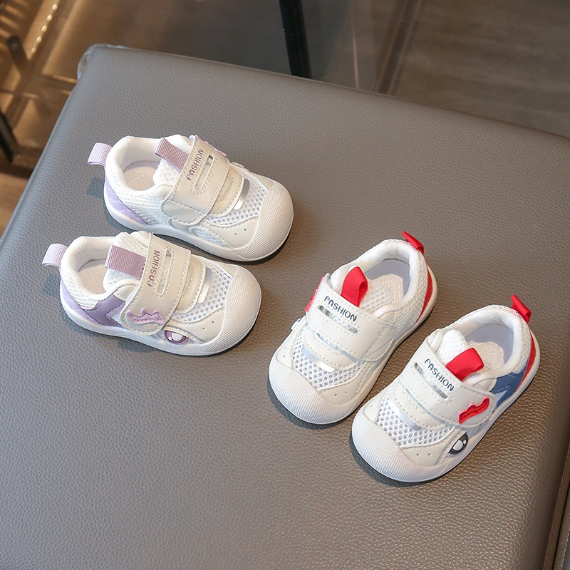 麦力熊单网鞋0-3岁春季新款网布透气防滑儿童学步鞋女童童鞋婴儿