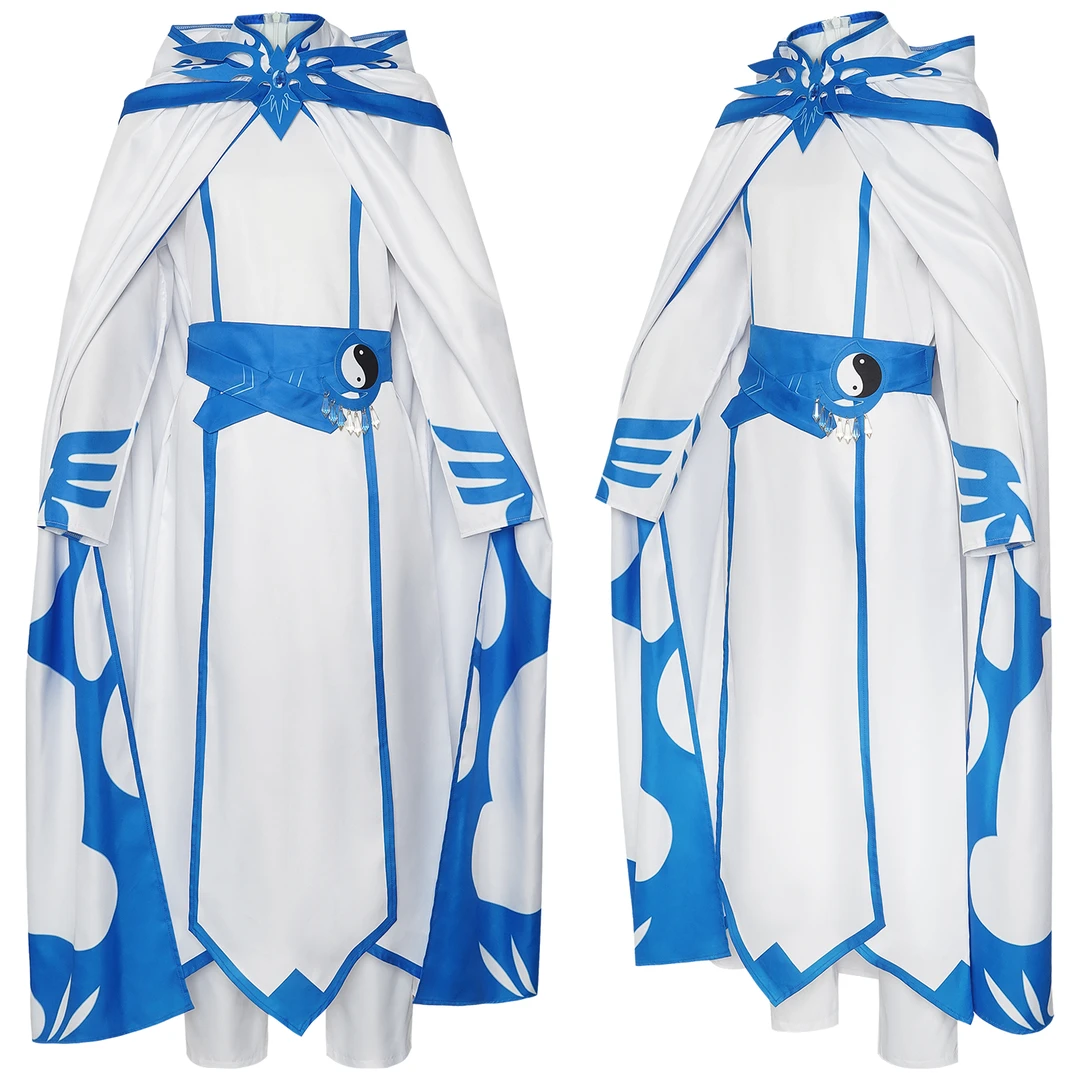 杨戬cos服三眼哮天录杨戬蓝白战神套装同款cosplay二次元舞台服装