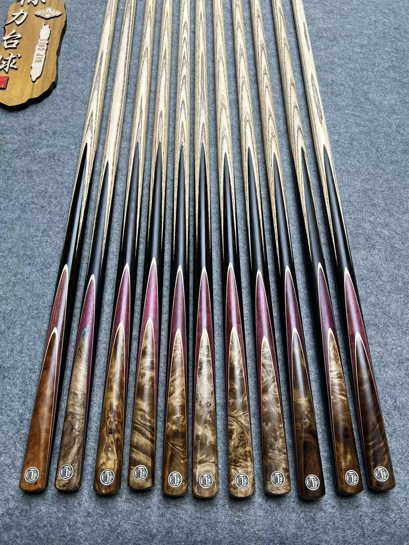 BLP标力九渊款黄金樟手工杆小头斯诺克免漆优选天然木纹手工杆