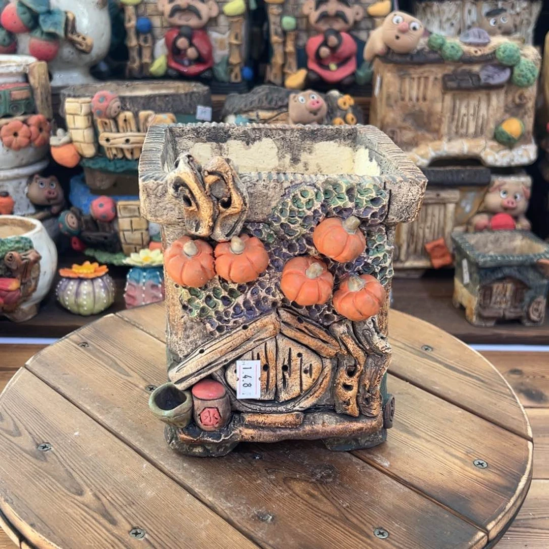 红陶嘻哈多肉花盆