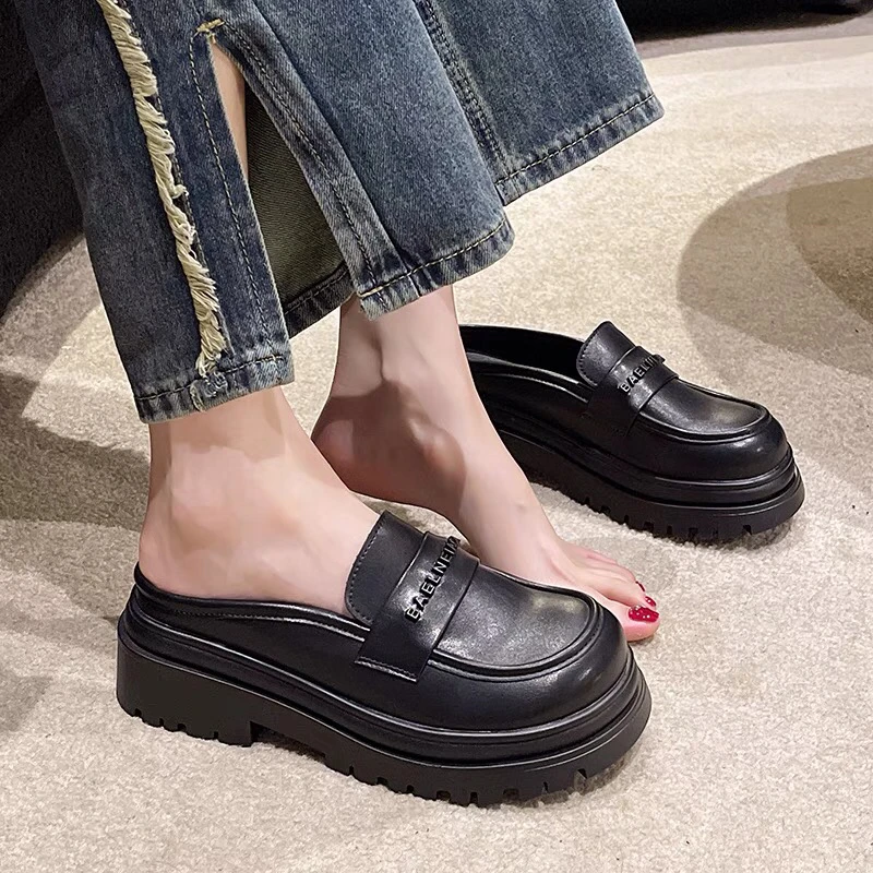 2220 厚底包头半拖鞋女外穿春夏新款一脚蹬穆勒鞋半托凉鞋子