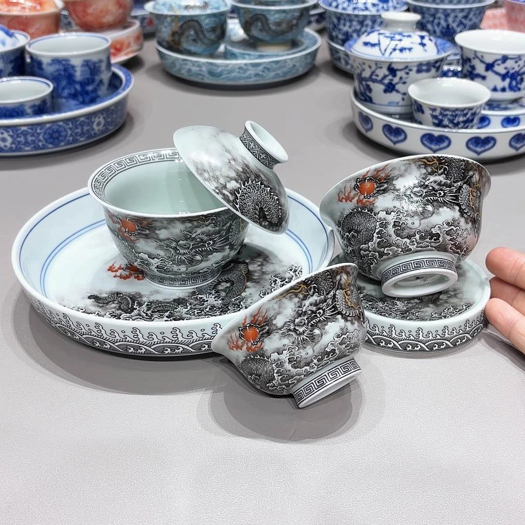 盖碗景德镇高温茶具