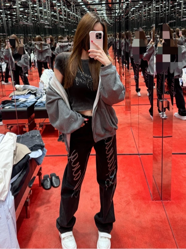 敖敖【鞠姐同款外套】慵懒廓形男友风卫衣