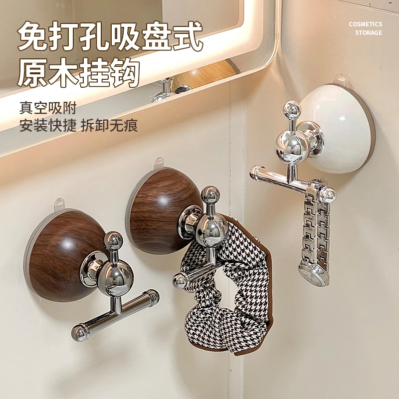 中古风吸盘浴室挂钩免打孔强力承重挂衣钩粘钩无痕毛巾家用挂架