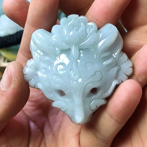 颈饰未镶嵌翡翠福豆豆珠宝翡翠颈饰