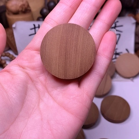 檀香木吊坠檀香平安圆牌