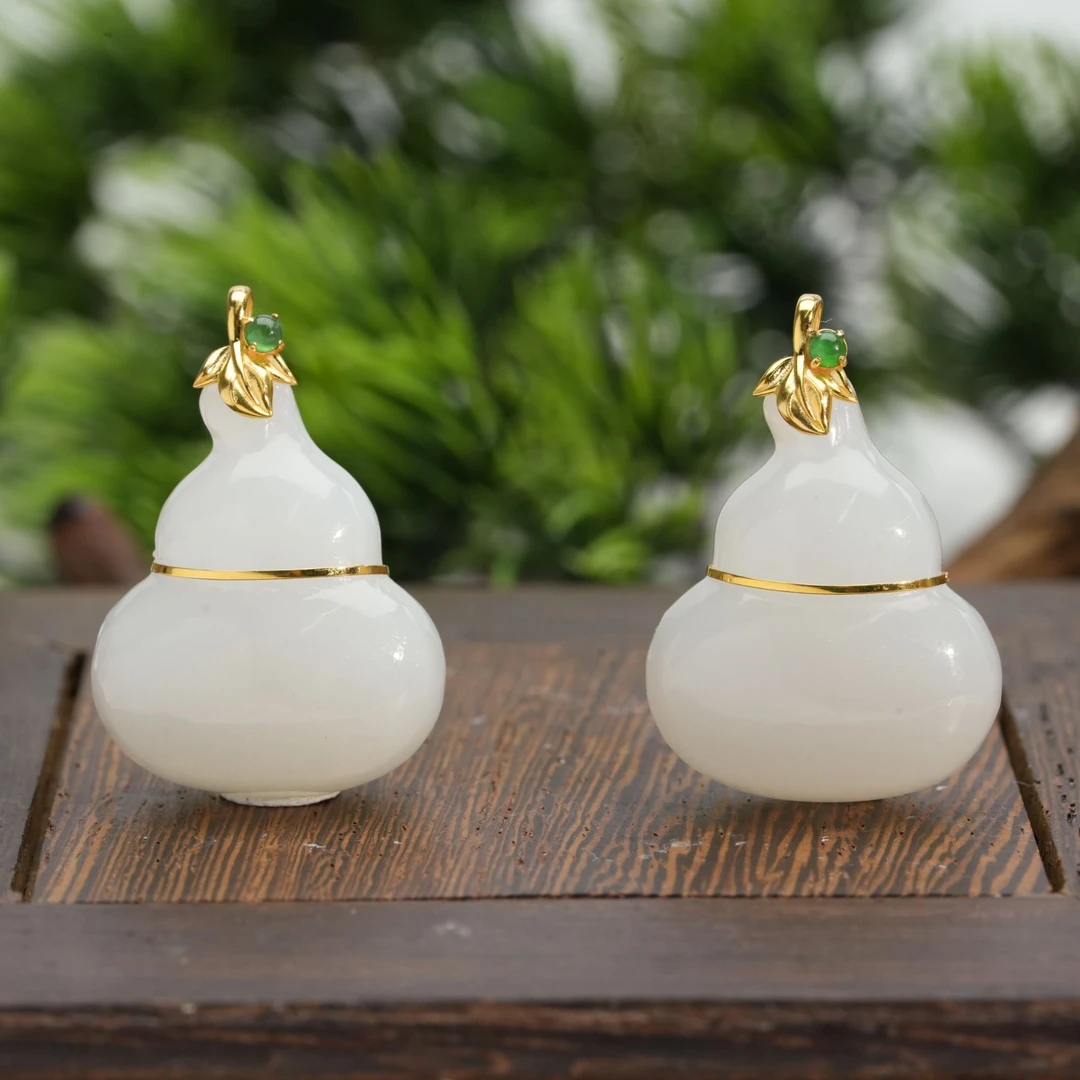 【小北严选】18K金和田玉吊坠约25*20mm【多样性发一件】-AH09X952