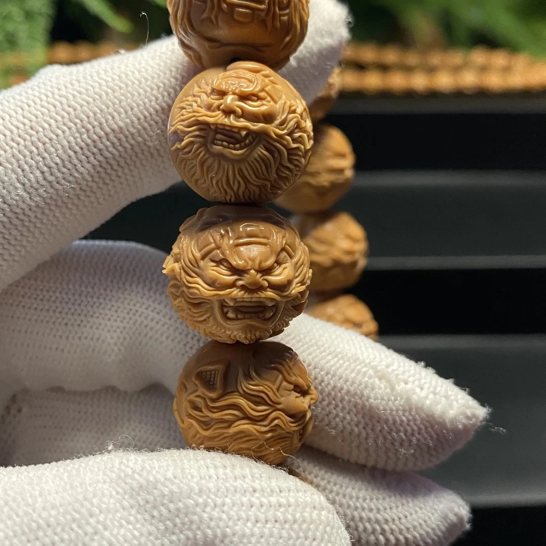 【山鬼钟馗1.7大尺寸】猴头核桃手工雕刻精品高端毕业级文玩手串621