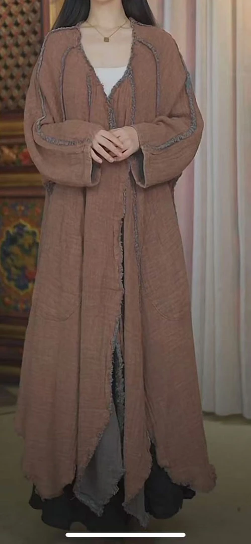 拾·系列（再见时光）双穿复古宽松百搭新中式连衣裙