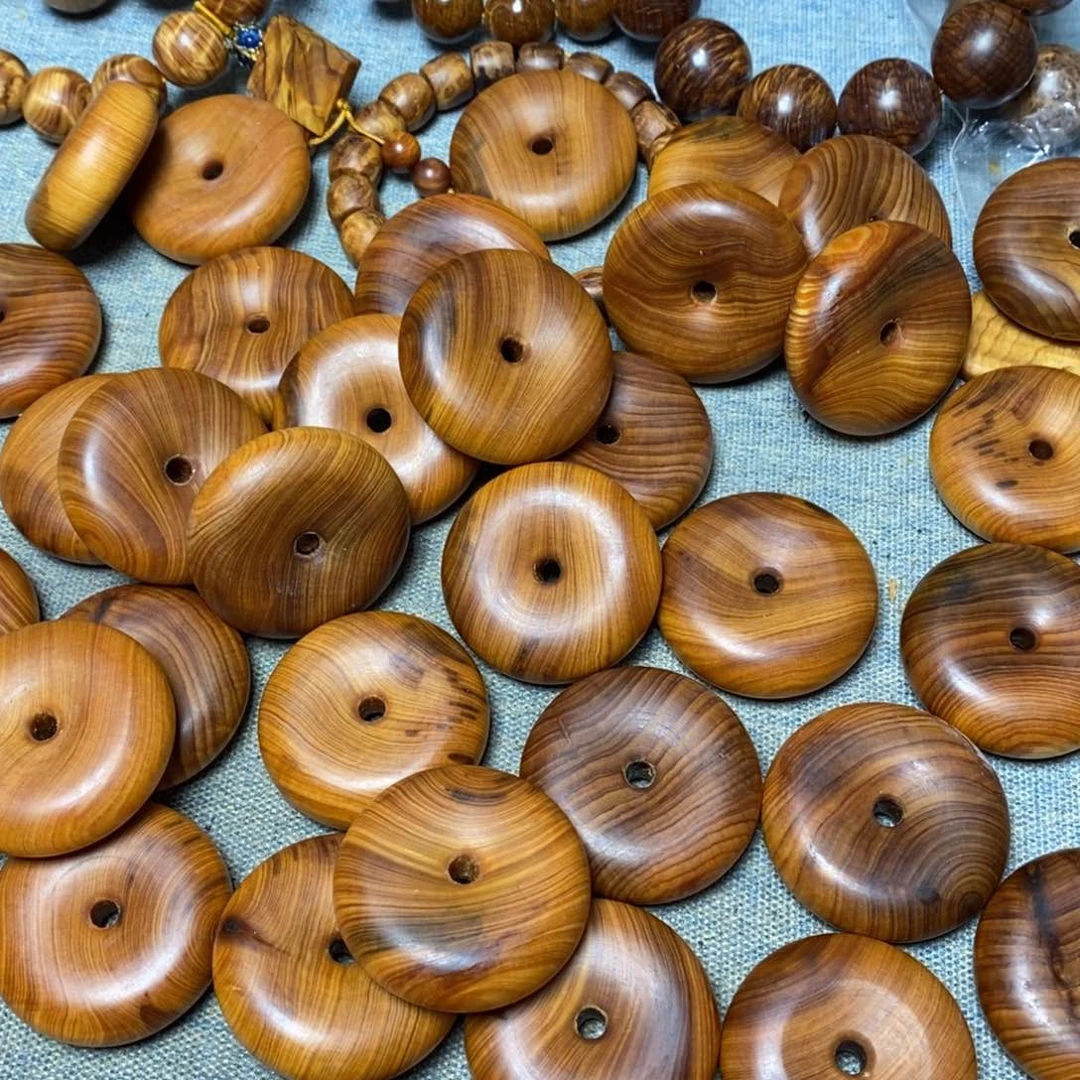 柏木（崖柏）无事牌3.8平安扣微瑕