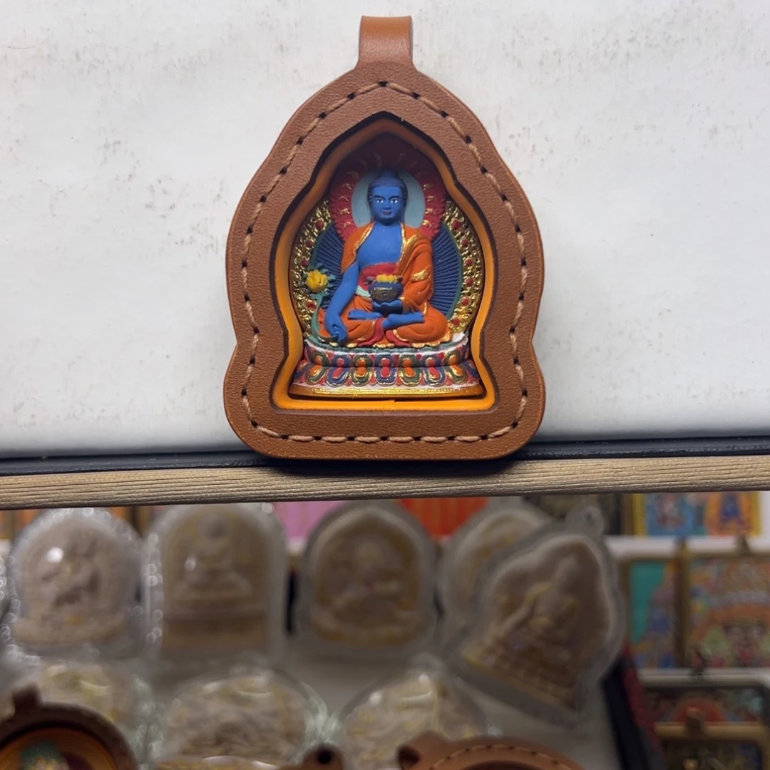 吊坠药师琉璃光如来单面唐卡擦擦