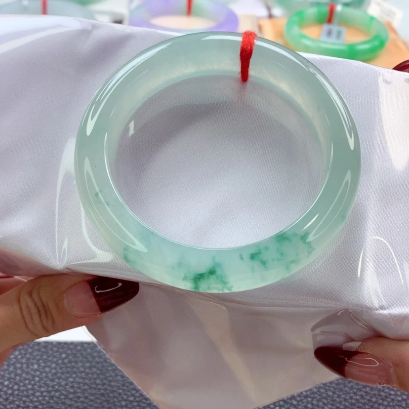 【闪购商品】翡翠手镯未镶嵌毛*56.3 大万天花板冰胶底 灵