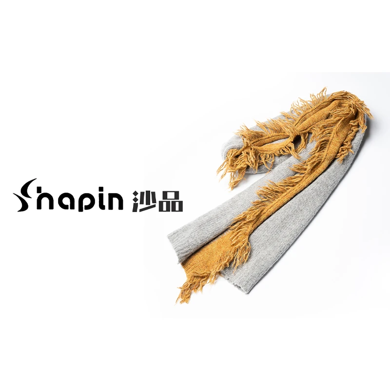 高级感撞色流苏保暖针织围巾冬季披肩外搭SM987