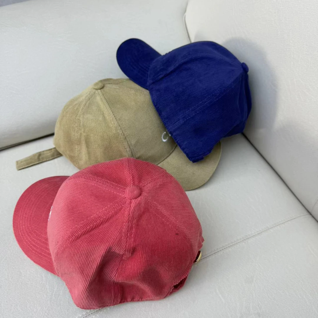 宝丫轻奢  情侣款男女韩版显脸小灯芯绒棒球鸭舌帽K363