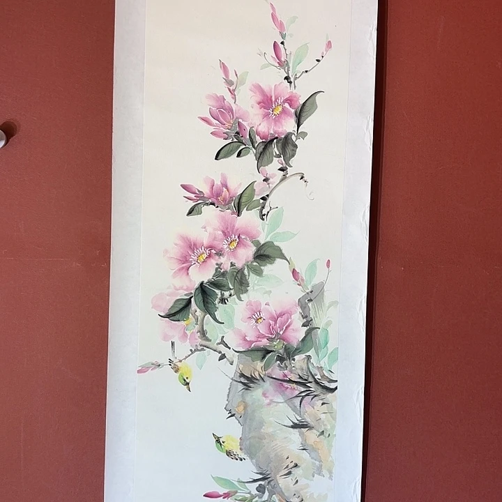 国画听兰老师花鸟