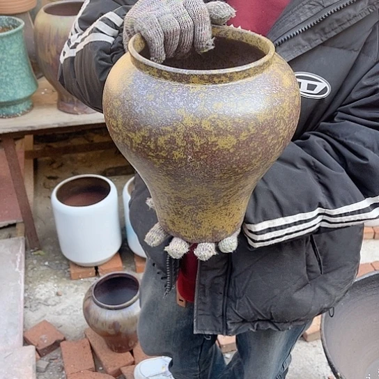 紫砂花盆高度25口径15