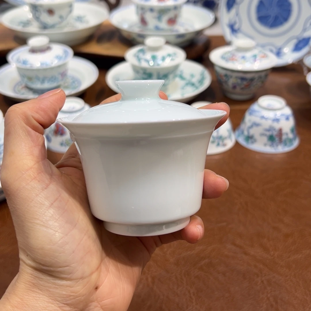 素胎马蹄盖碗110毫升