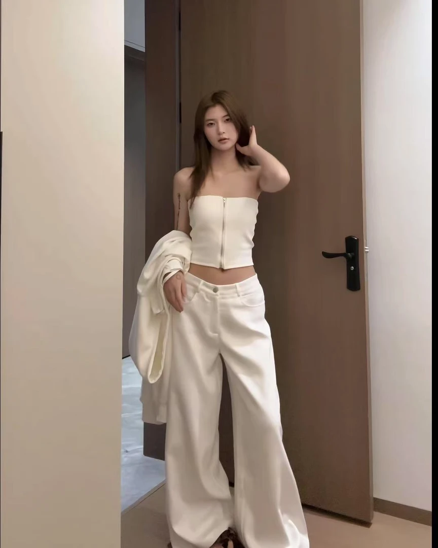 【璐璐】春夏新款白色裤子百搭休闲长裤