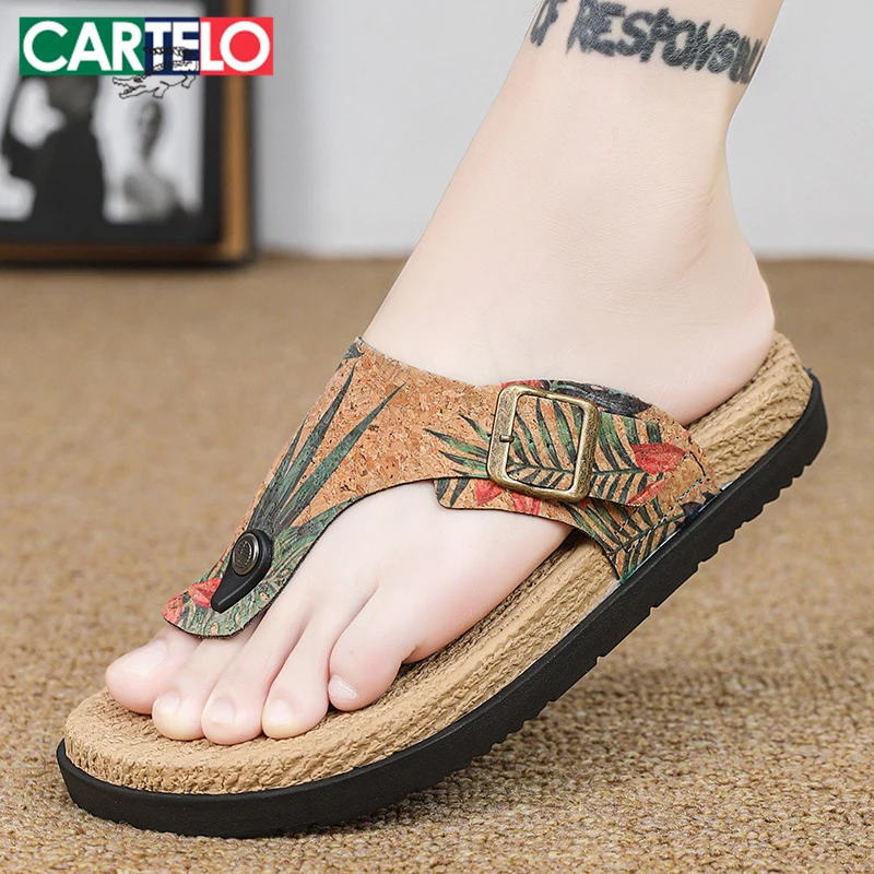 卡帝乐鳄鱼夏季男士外穿休闲开车两用沙滩凉鞋广东防滑人字拖鞋男