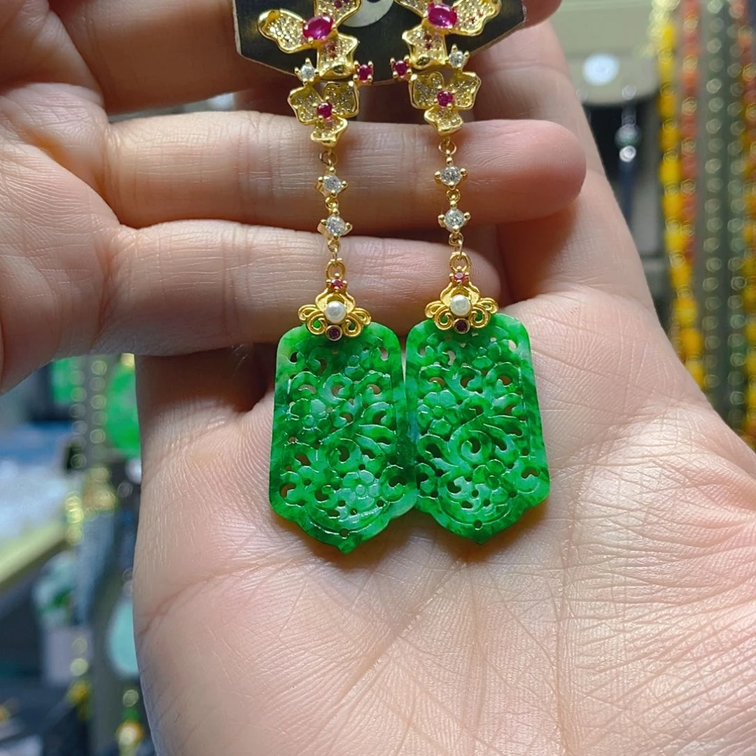 未镶嵌翡翠耳饰翡翠