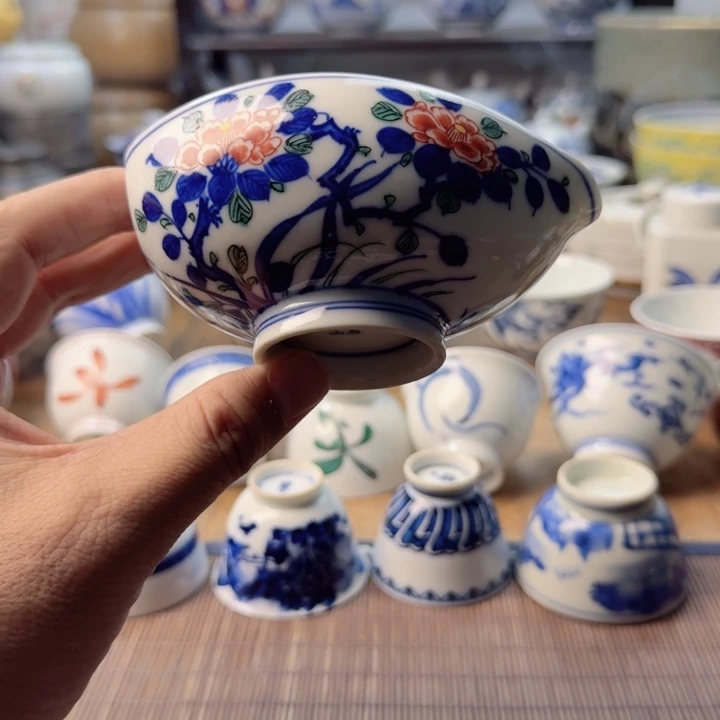 青花瓷器杯子茶具