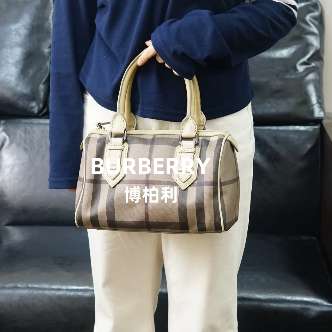 95新 BURBERRY/博柏利 巴宝莉/格纹枕头包/SP01410062/0062