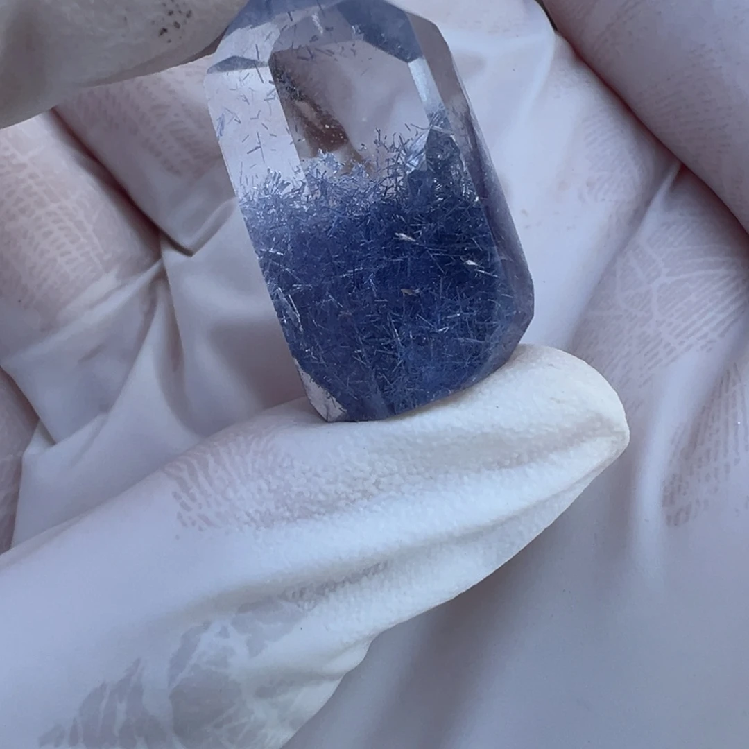 水晶蓝发打孔定制不退换未镶嵌松**墨