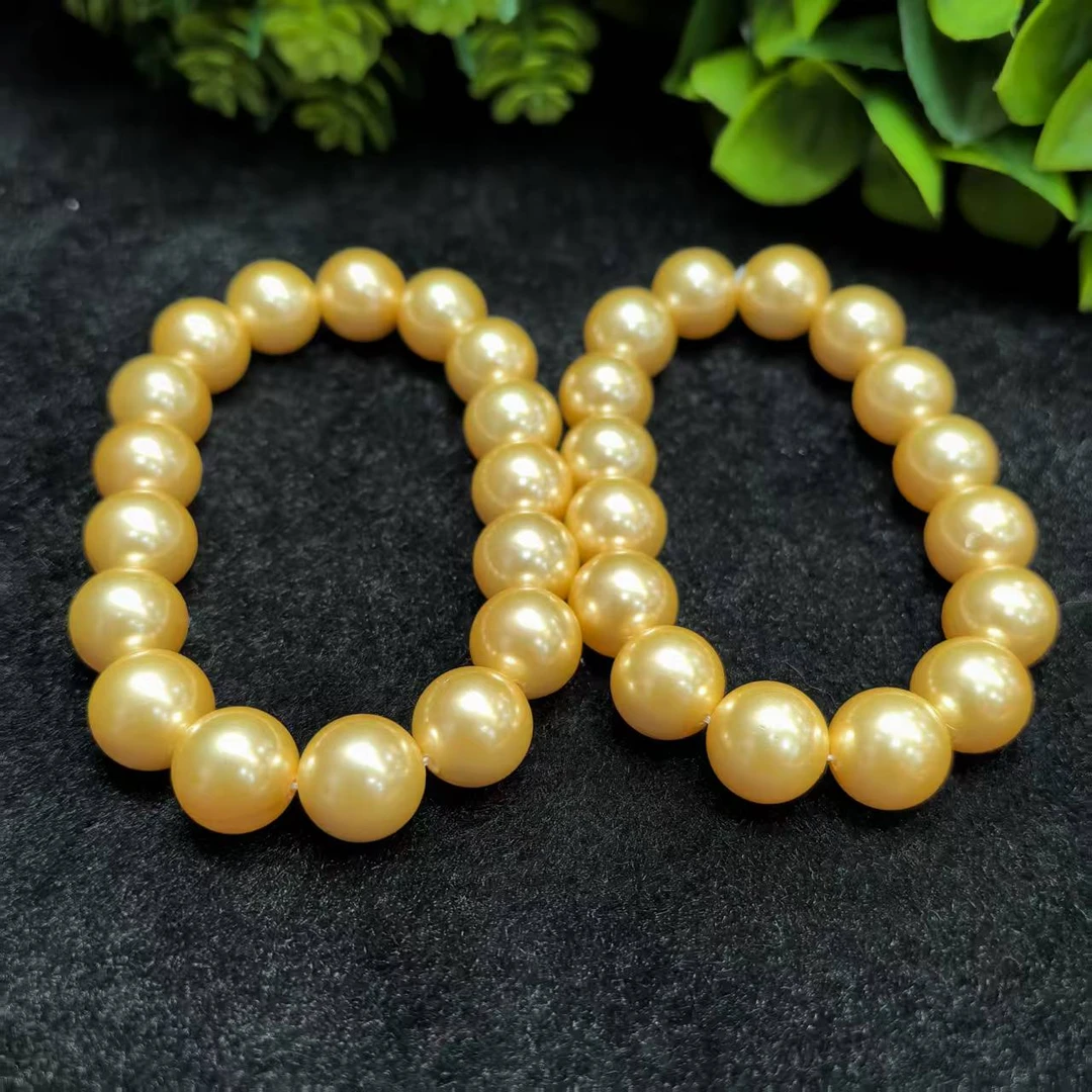 江德洋珠宝C10080极光炫彩黄金贝珠手串-卡12左右-多样性只发一件