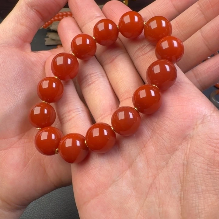 南红玛瑙合金手链