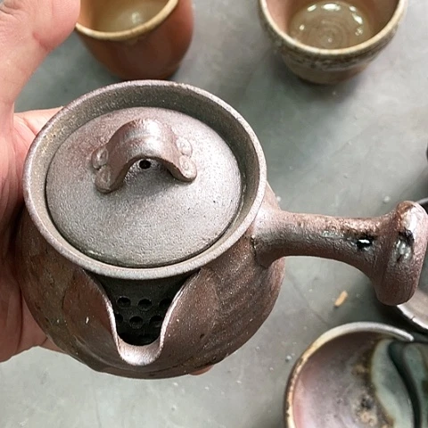 柴烧宝瓶杯子大放漏