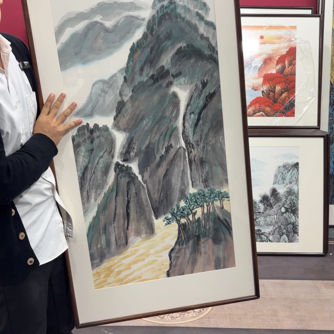 国画手绘作品带框120/60