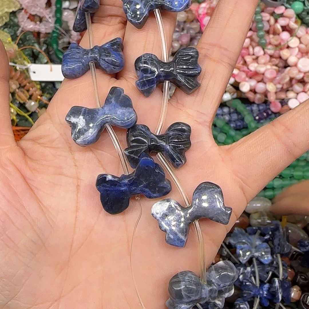 玛瑙/玉髓合金珠宝半成品蓝纹石20mm10颗