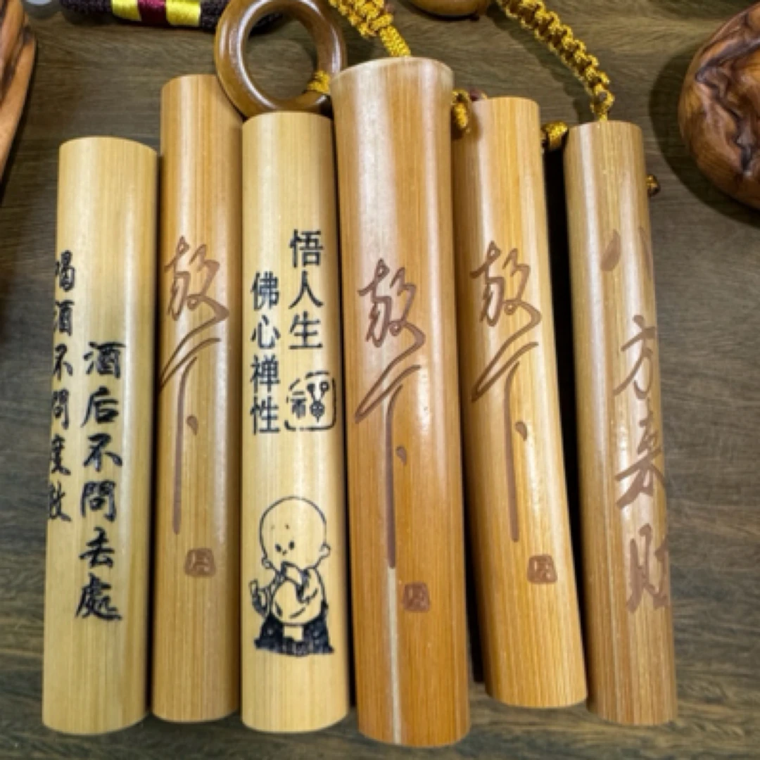 实心玉竹红皮老料雕刻手把件高密度纯手工打磨