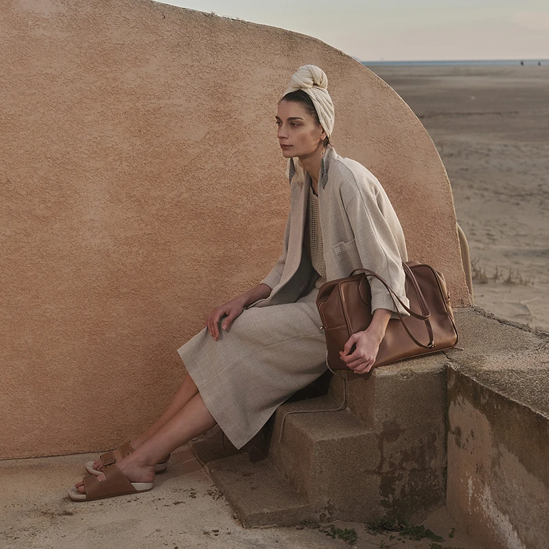 【商场同款/0压系列】LESS2025夏新侧衩系带中式衬衫2P5210800