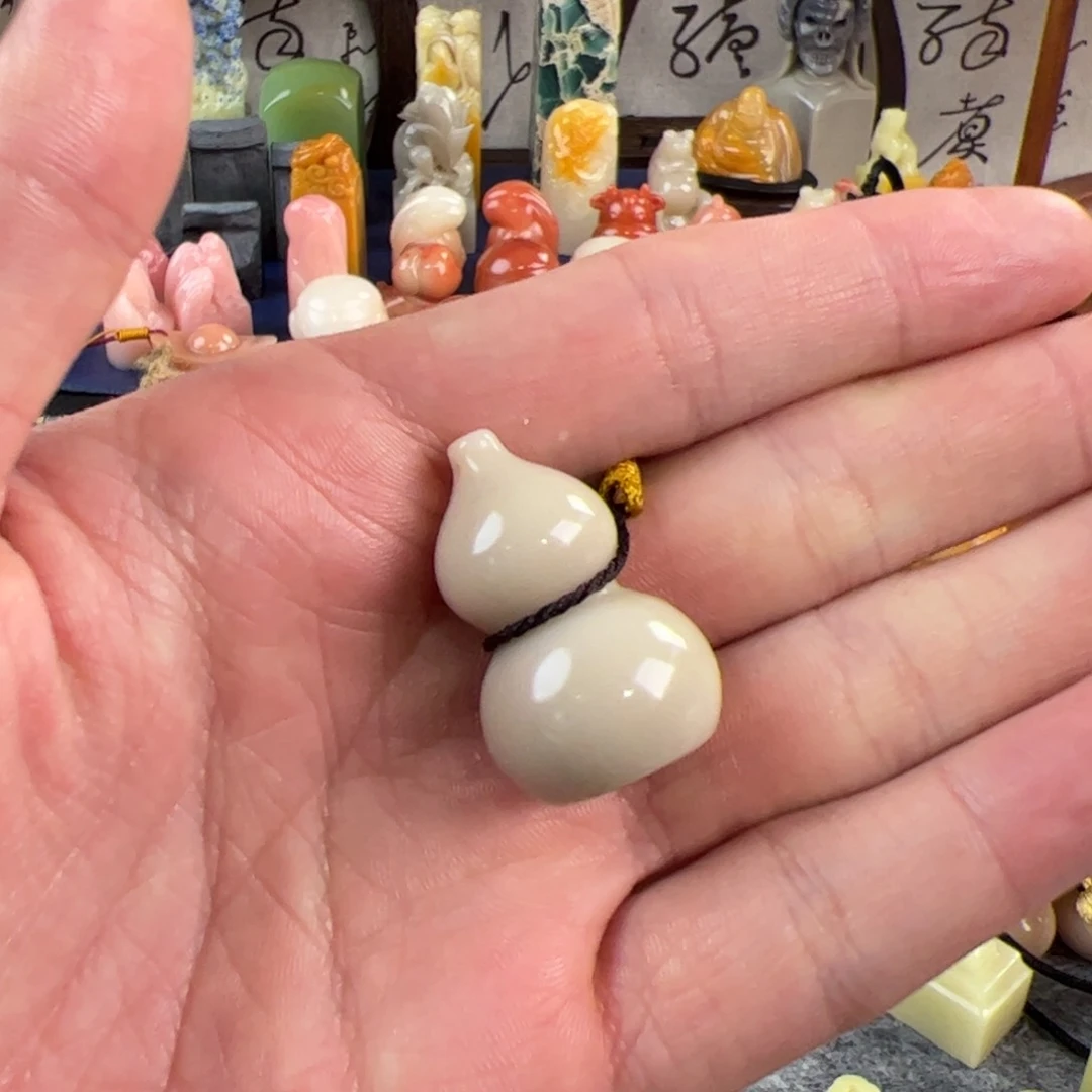 老挝石中**客小葫芦钮章