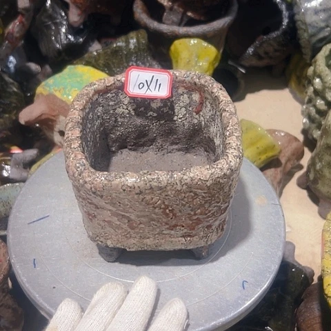 粗陶花盆手工花盆