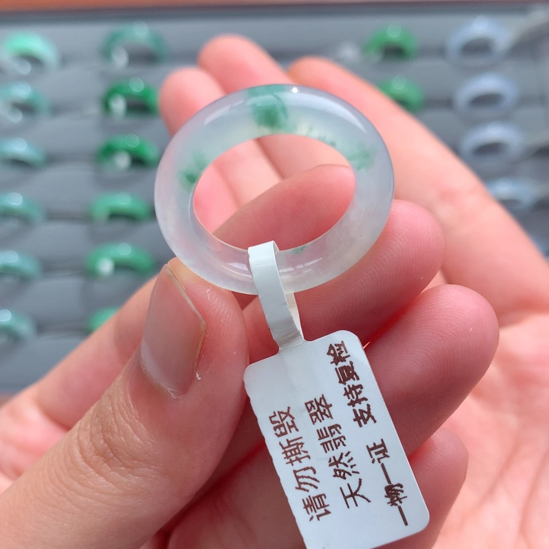 翡翠戒指未镶嵌天然16-17圈口