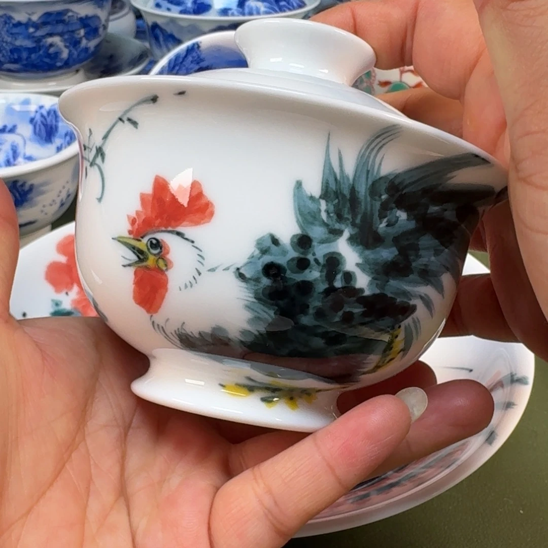 陶瓷景德镇纯手绘茶具圆圆211