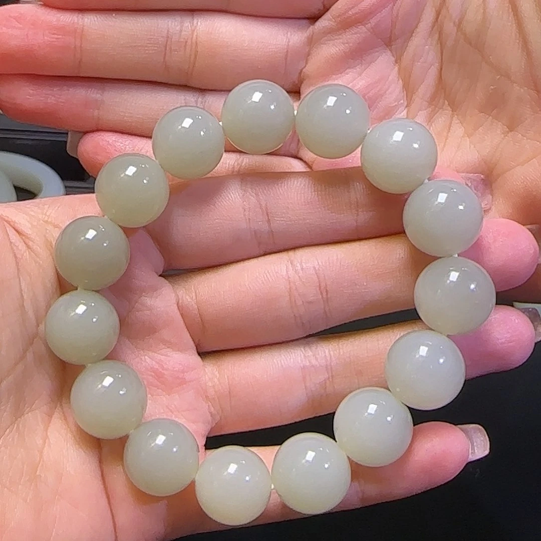 手链未镶嵌和田玉近矿卡14手串