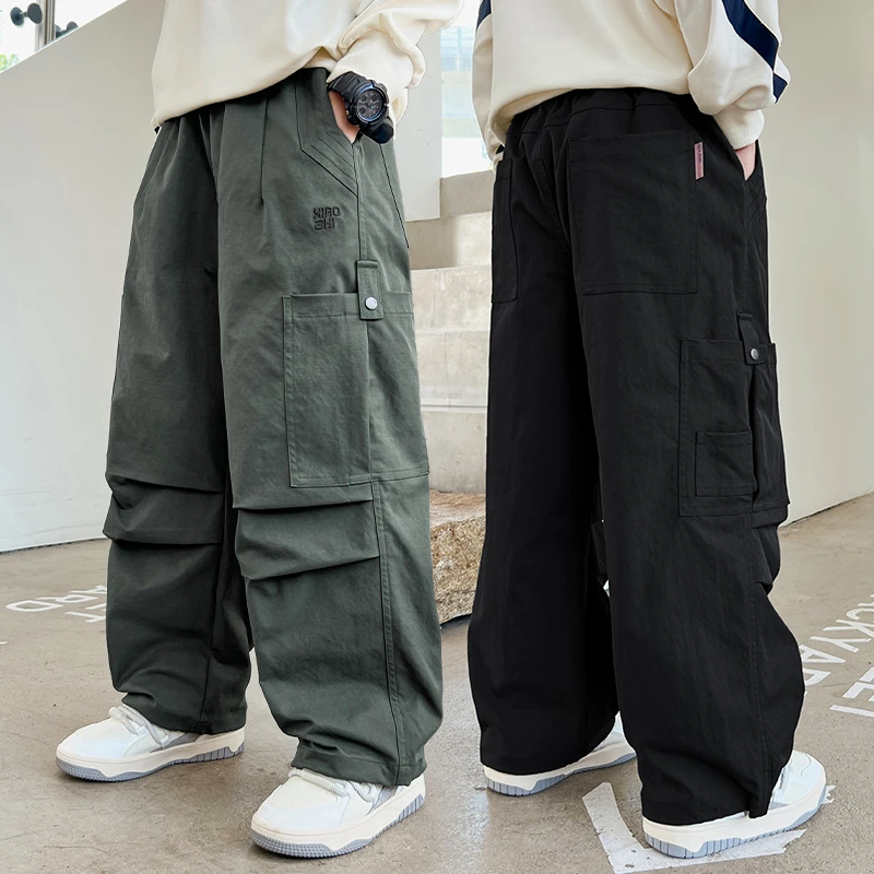 男童春秋休闲工装裤2025中大童时尚宽松长裤儿童春季百搭洋气裤子