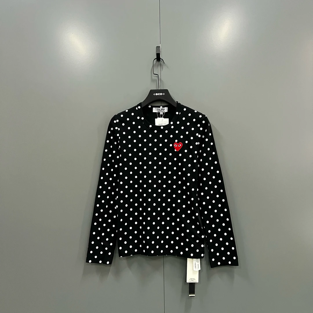 99新 maje t1 CDG Play 波点红心刺绣长袖 010007