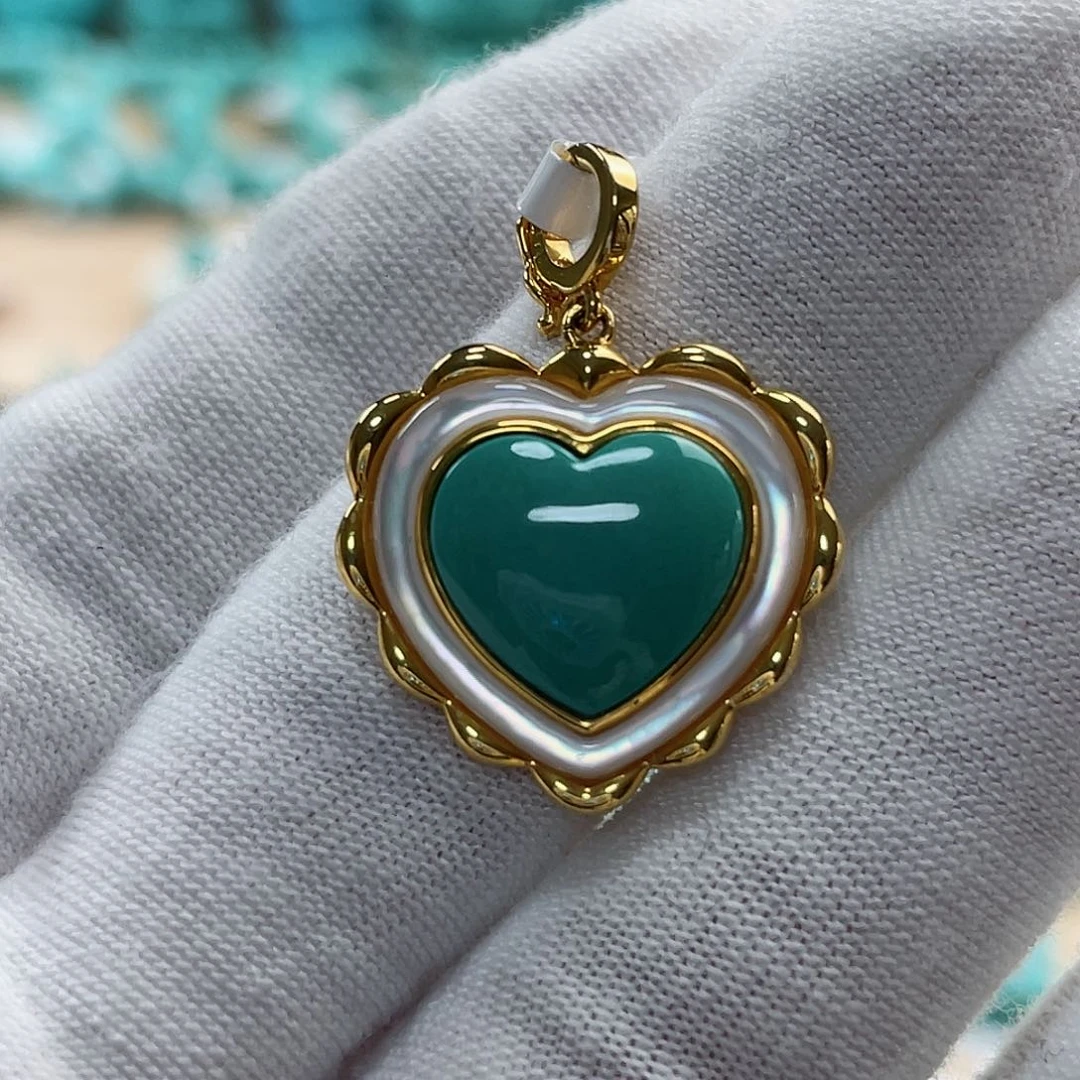 绿松石珠宝奇石18K金镶嵌