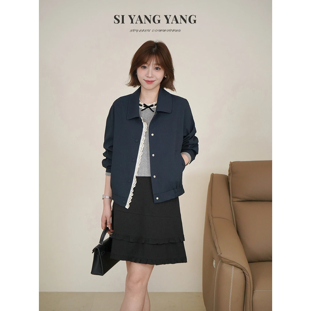 斯洋洋SIYANG星星TR纹理舒适百搭通勤气质外套WT508B009SYY