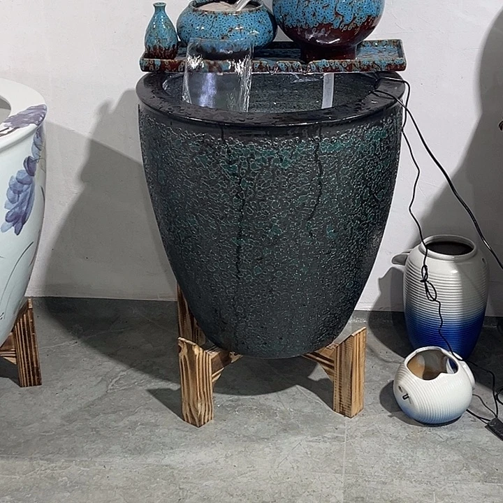 苏***）景德镇陶瓷鱼缸艺术