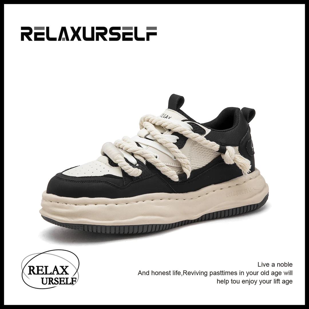 RELAXURSELF【明星同款】潮牌时尚百搭潮流增高鞋休闲运动溶解潮鞋